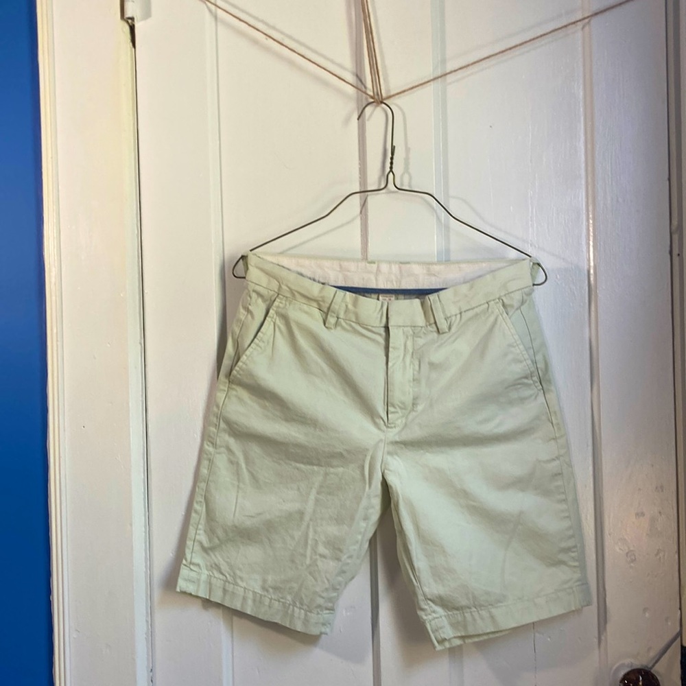 Boys Crewcuts white/mint shorts size 16